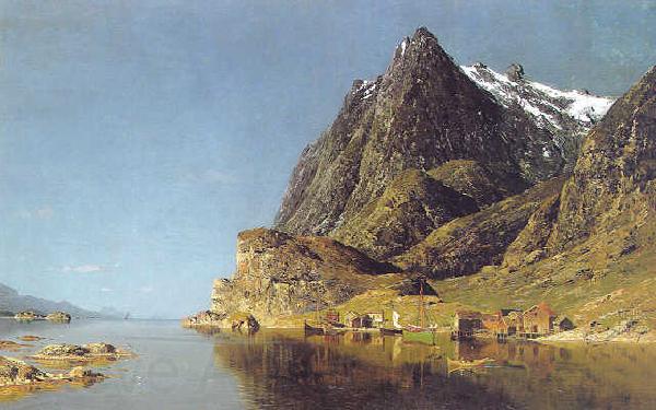 Adelsteen Normann View of a fjord by Adelsteen Normann Spain oil painting art